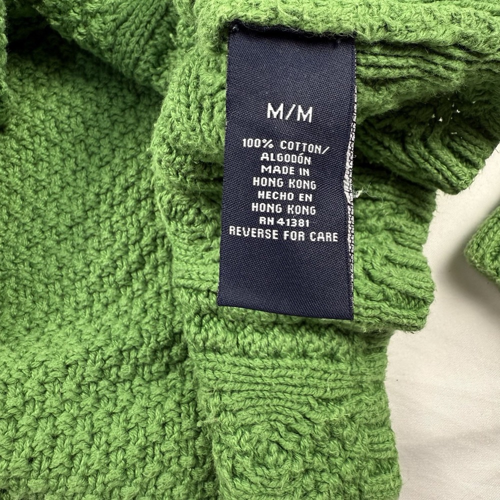 Polo by Ralph Lauren Vibrant Green Cable Knit V-Neck Sweater - Picture 5 of 6